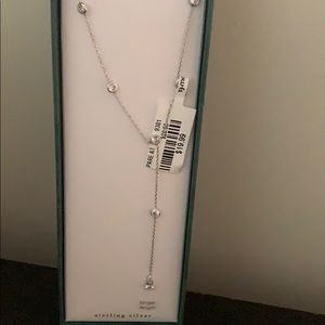 Crystal lariat necklace. Never worn.